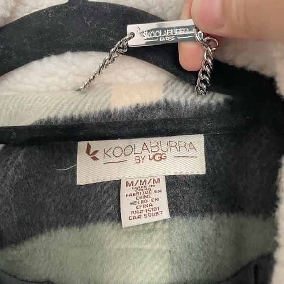 Koolaburra Plaid Jacket in Green and Cream NWT medium size - Picture 2 of 4